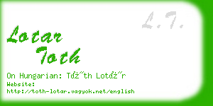 lotar toth business card